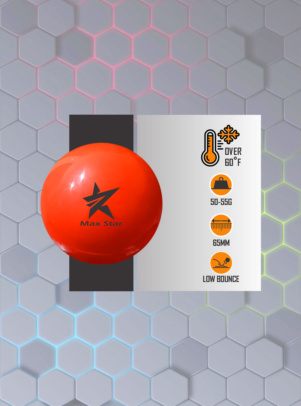 Orange-Street Hockey ball